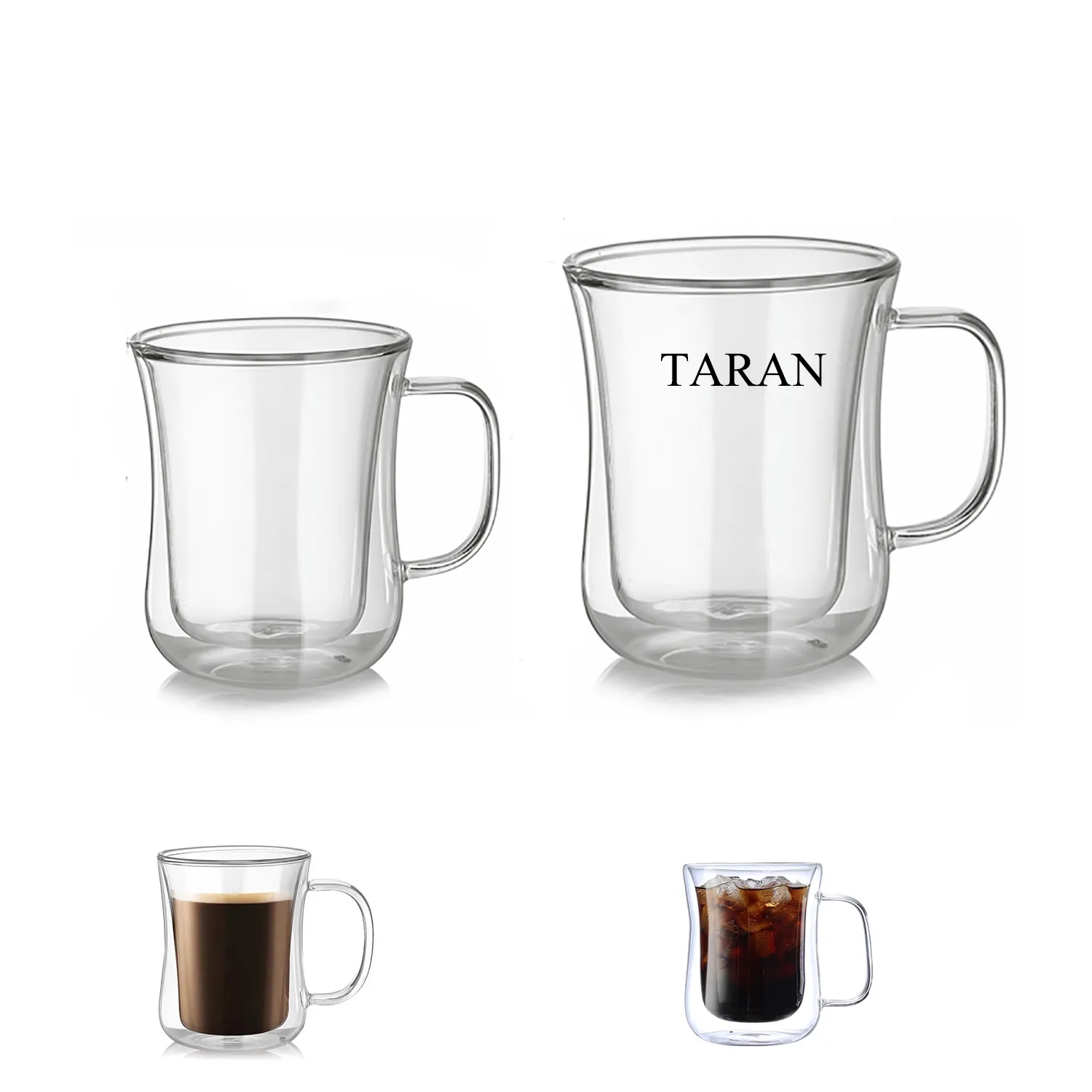 Double Insulated Wall Mug Coffee Cup With Handle 2