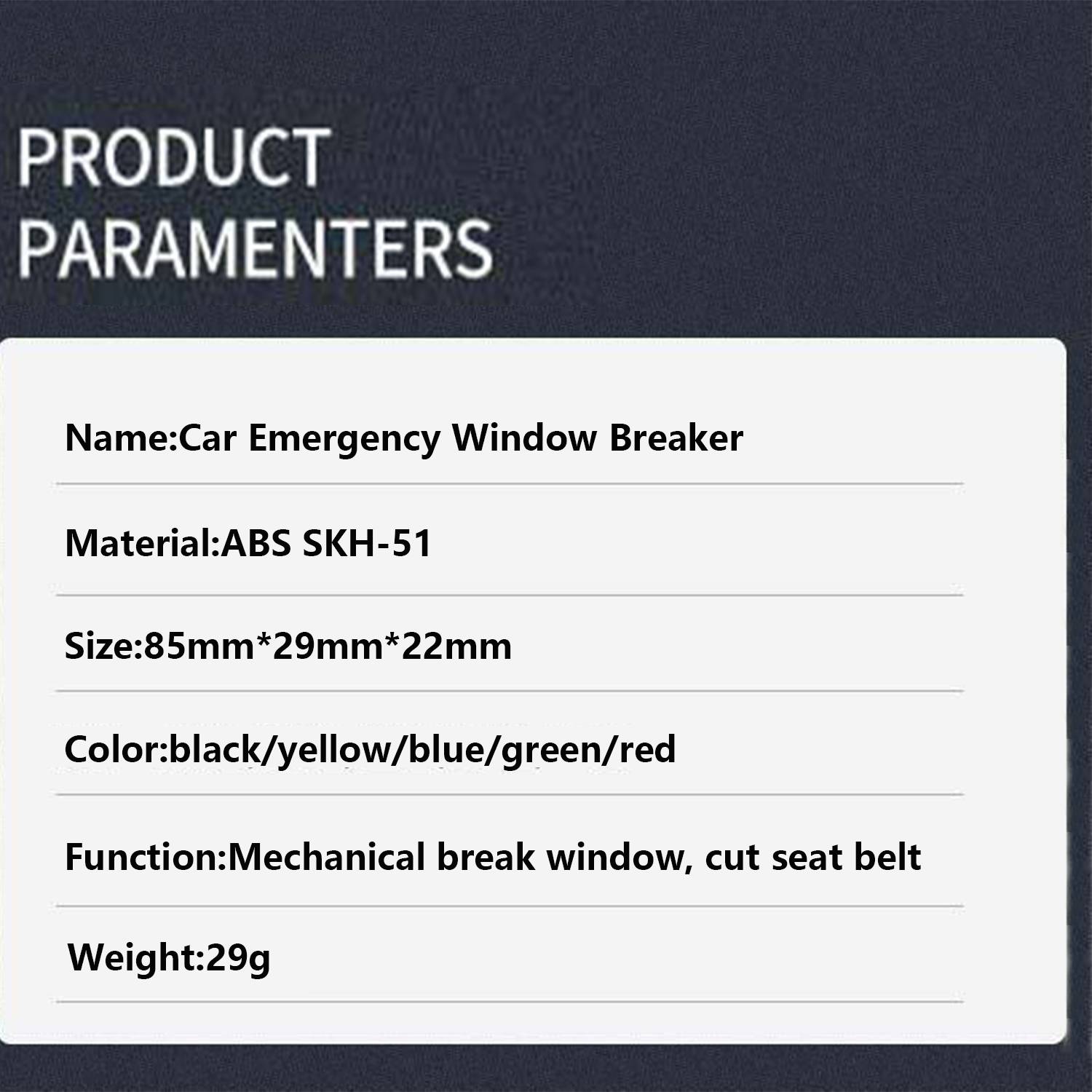 Mini Car Safety Hammer 8