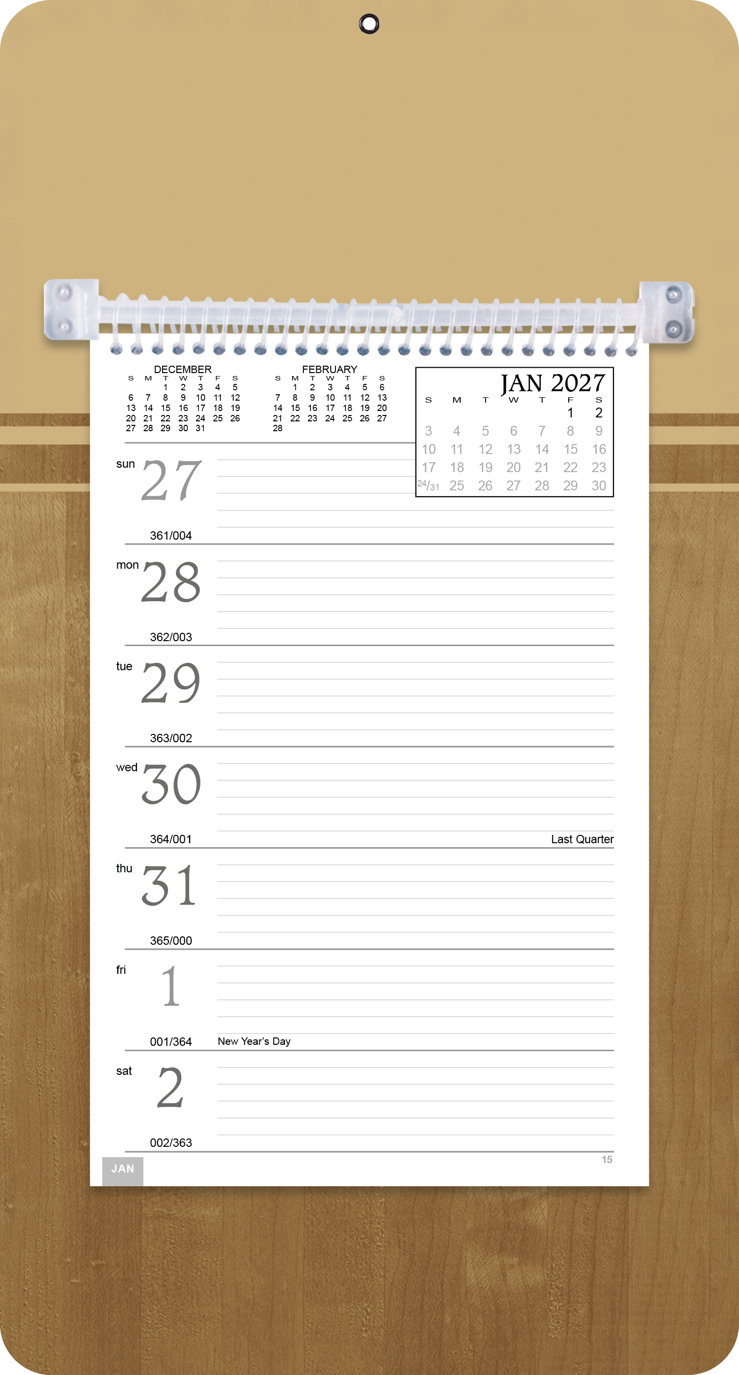 Triumph® Calendars Weekly Memo Calendar 31