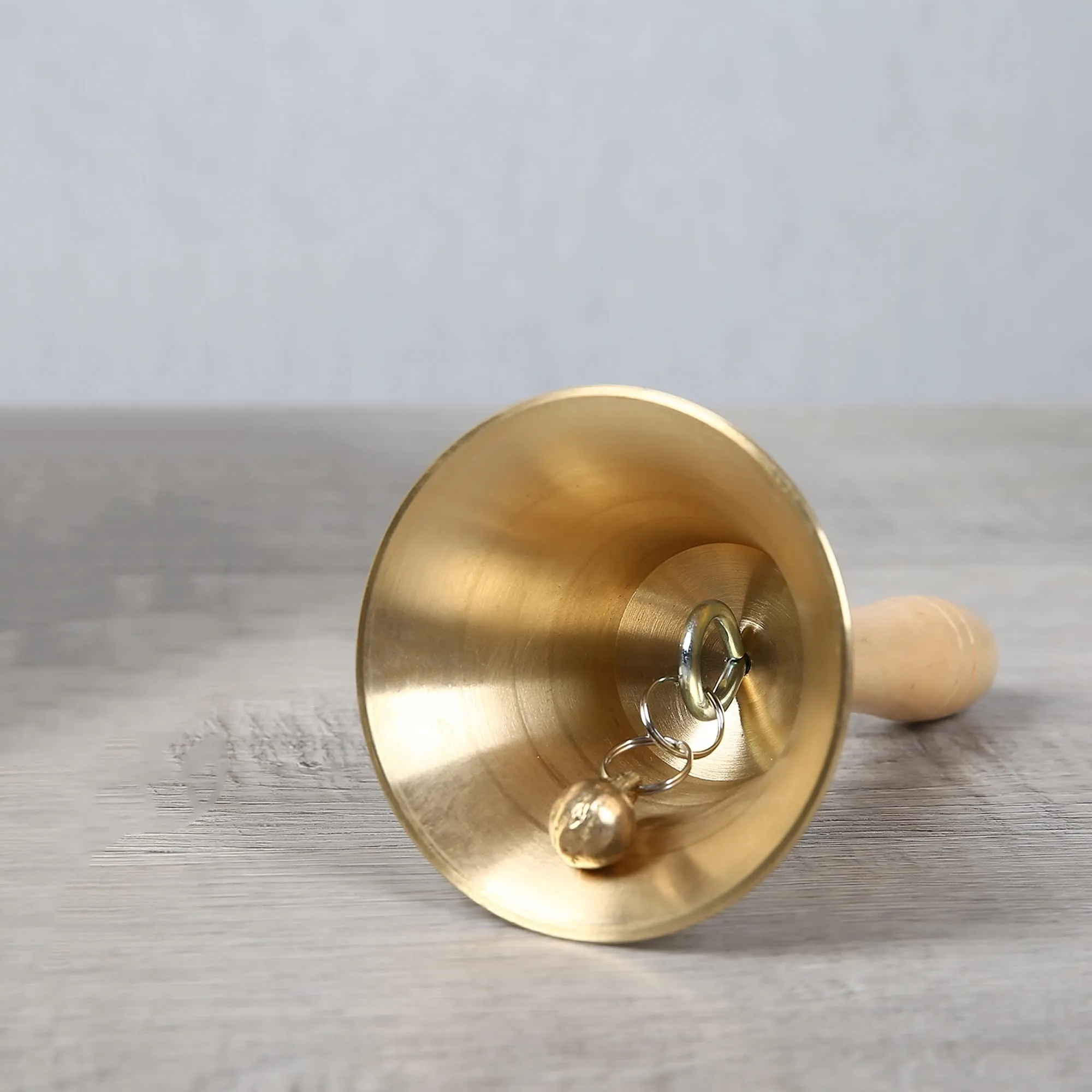 Brass Hand Call Bell with Wooden Handle MOQ50 2