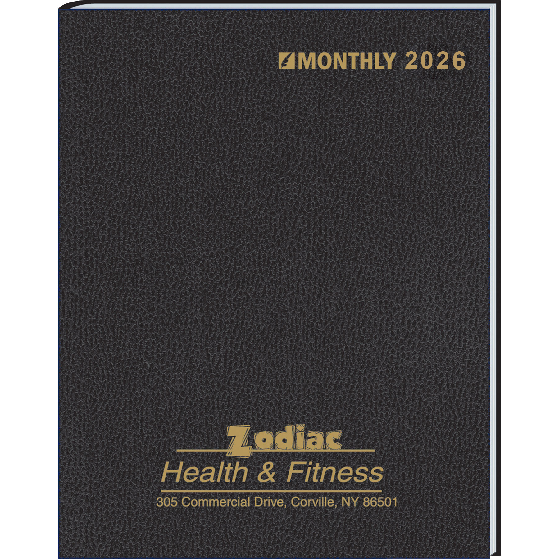 Ruled Monthly Format Stitched To Cover Desk Planner: 2027 3