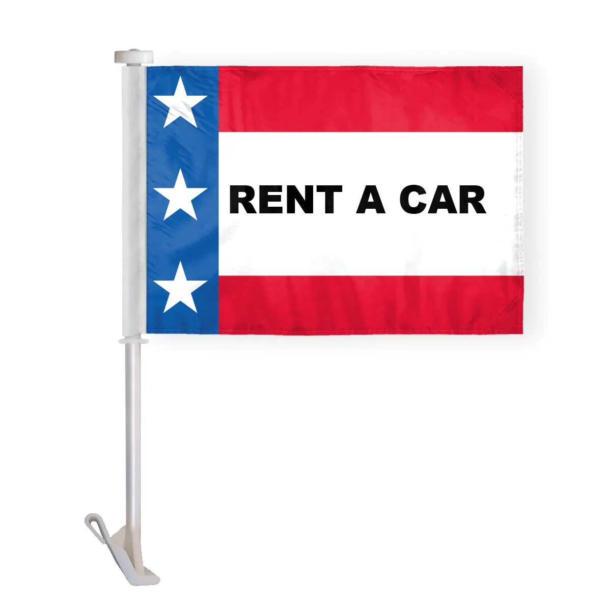 10.5" x 15" Patriotic Message Car Flag - wPoly 1 Ply 11