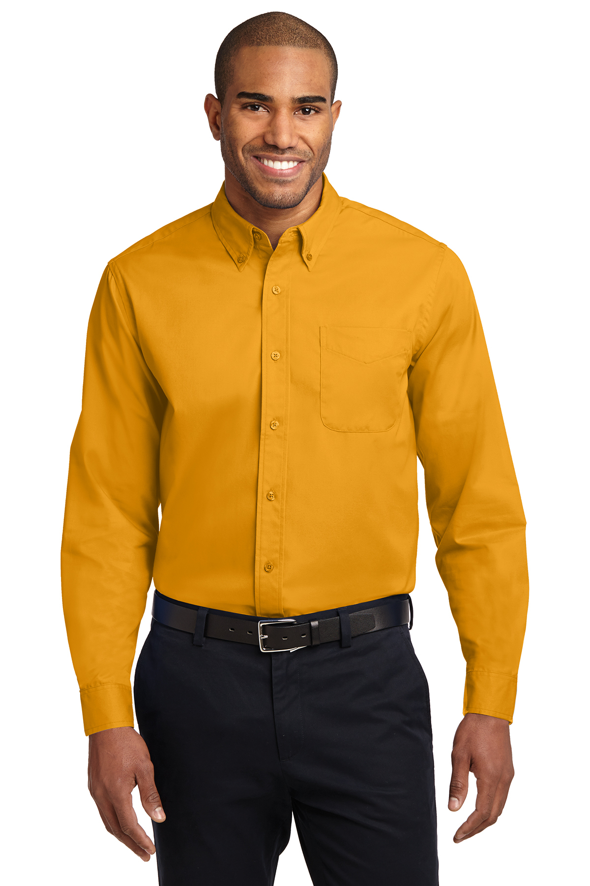 Men's Long Sleeve Oxford Button-Down Easy Care Shirts 1