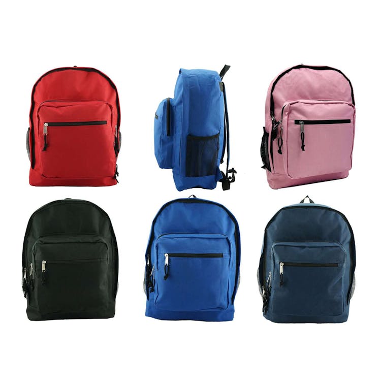 17.5" Classic Backpacks - Assorted Colors Multi Pocket 2