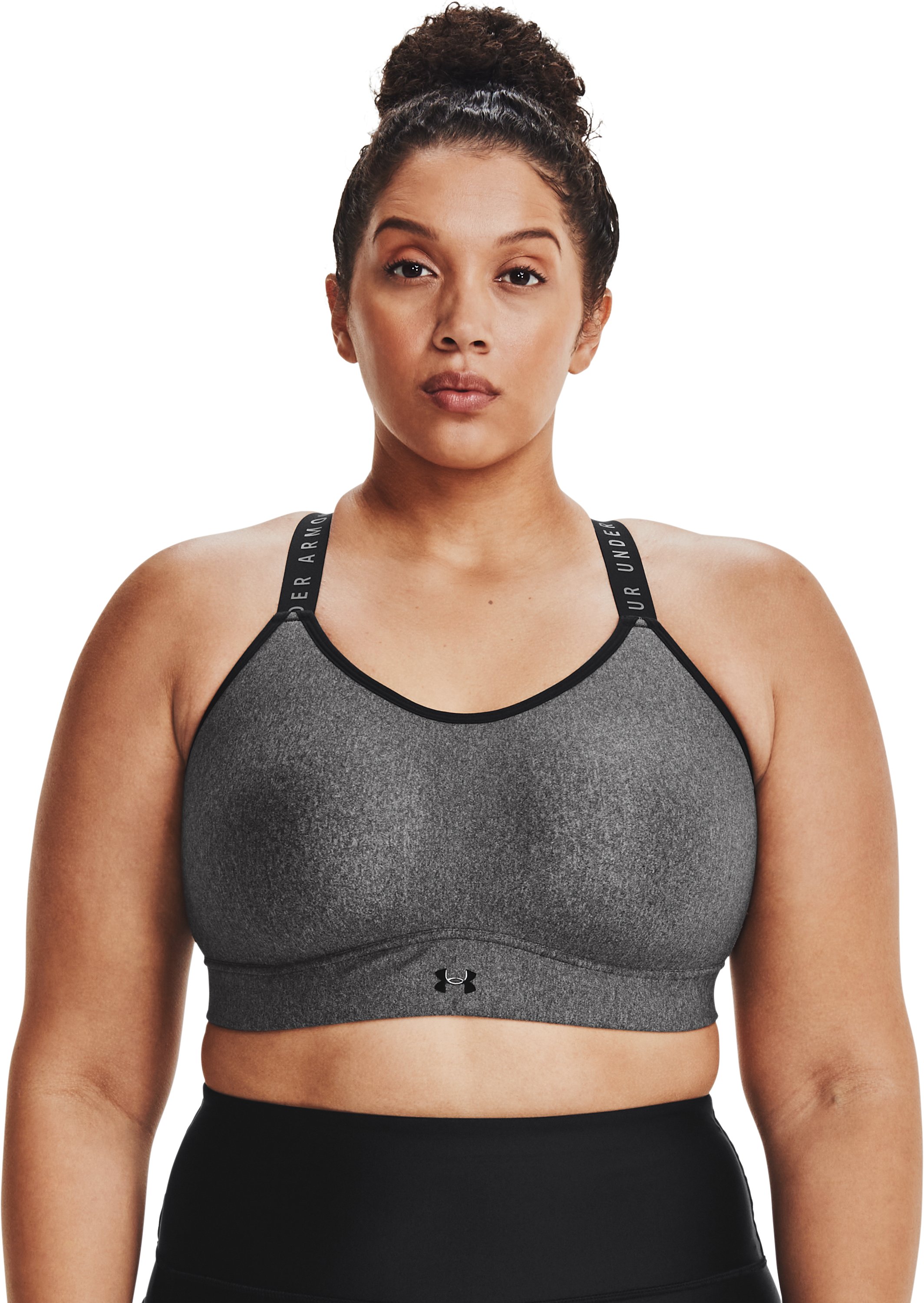 Women's UA Infinity Mid Heather Cover Sports Bra 2
