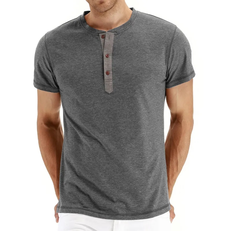 Classic Men's Henley Short Sleeve T-Shirt 7