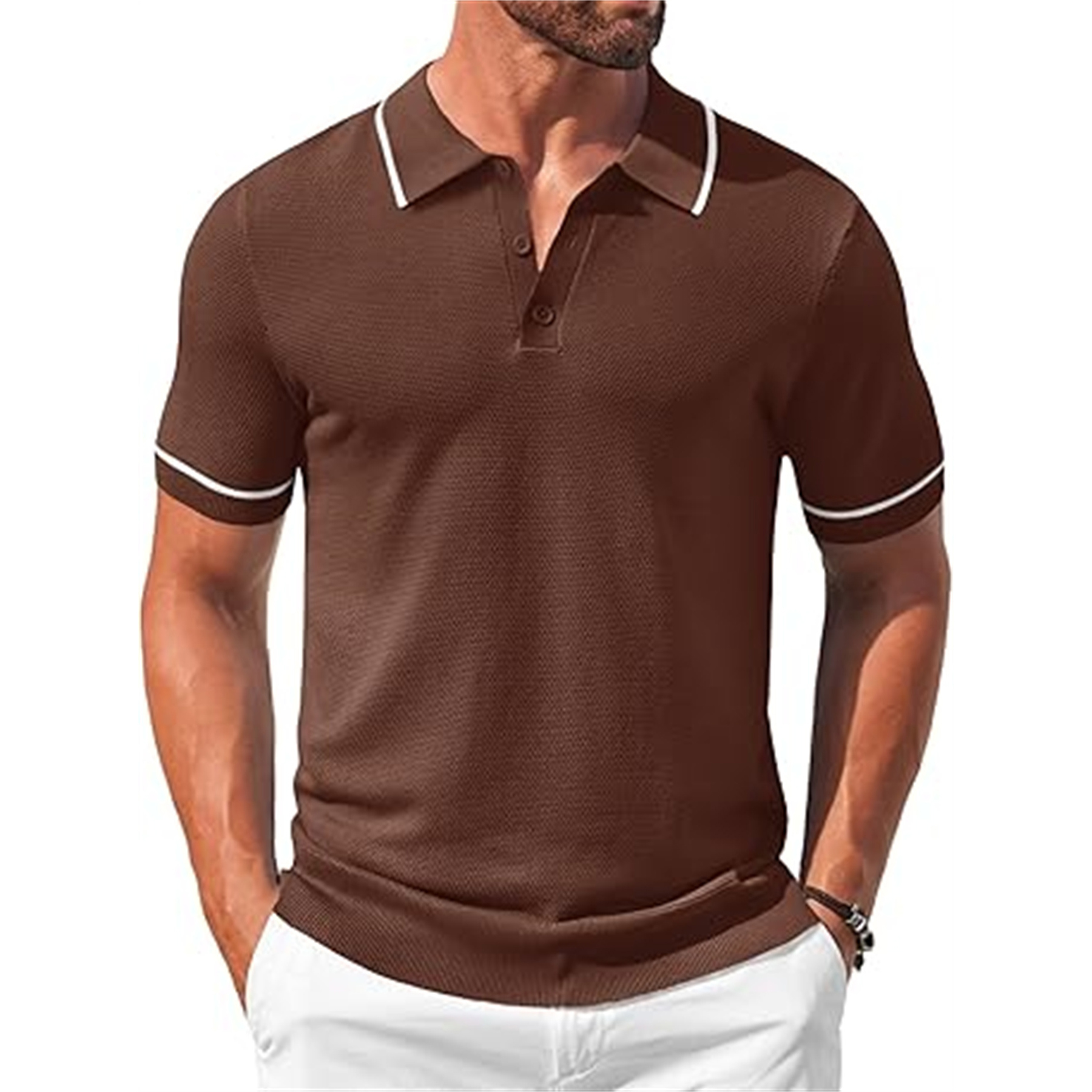 Men's Knit Golf Polo Shirt 17