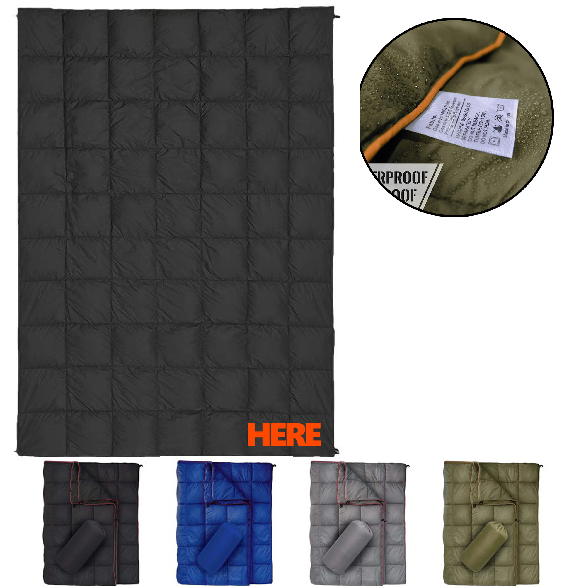 Lightweight Waterproof Striped Camping Blanket 2