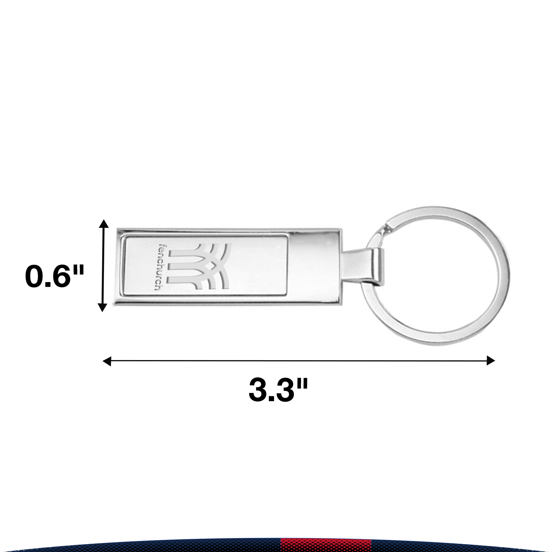 Parly Rectangular Keychain 3