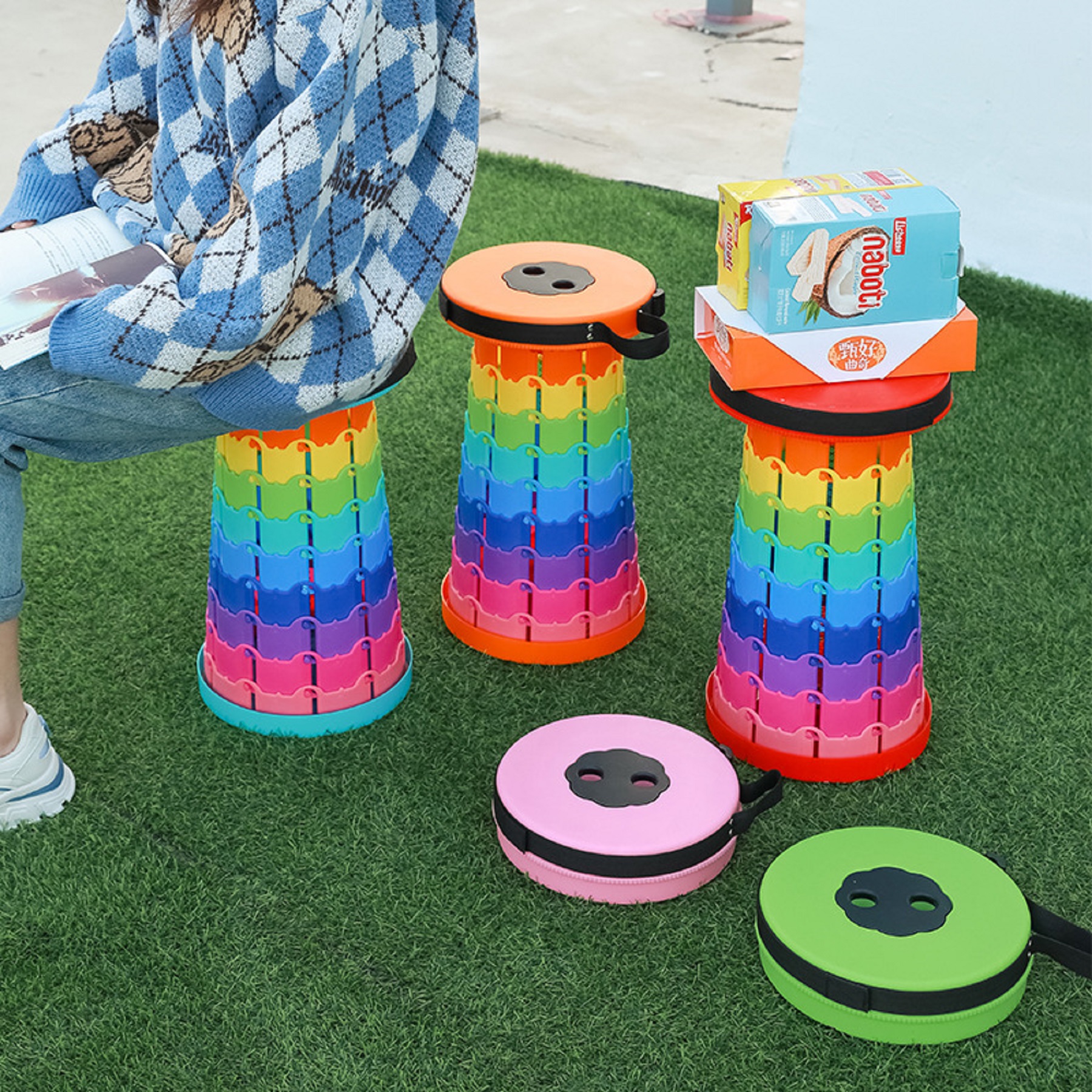 Upgraded Folding Stool Lightweight Yet More Sturdy 4