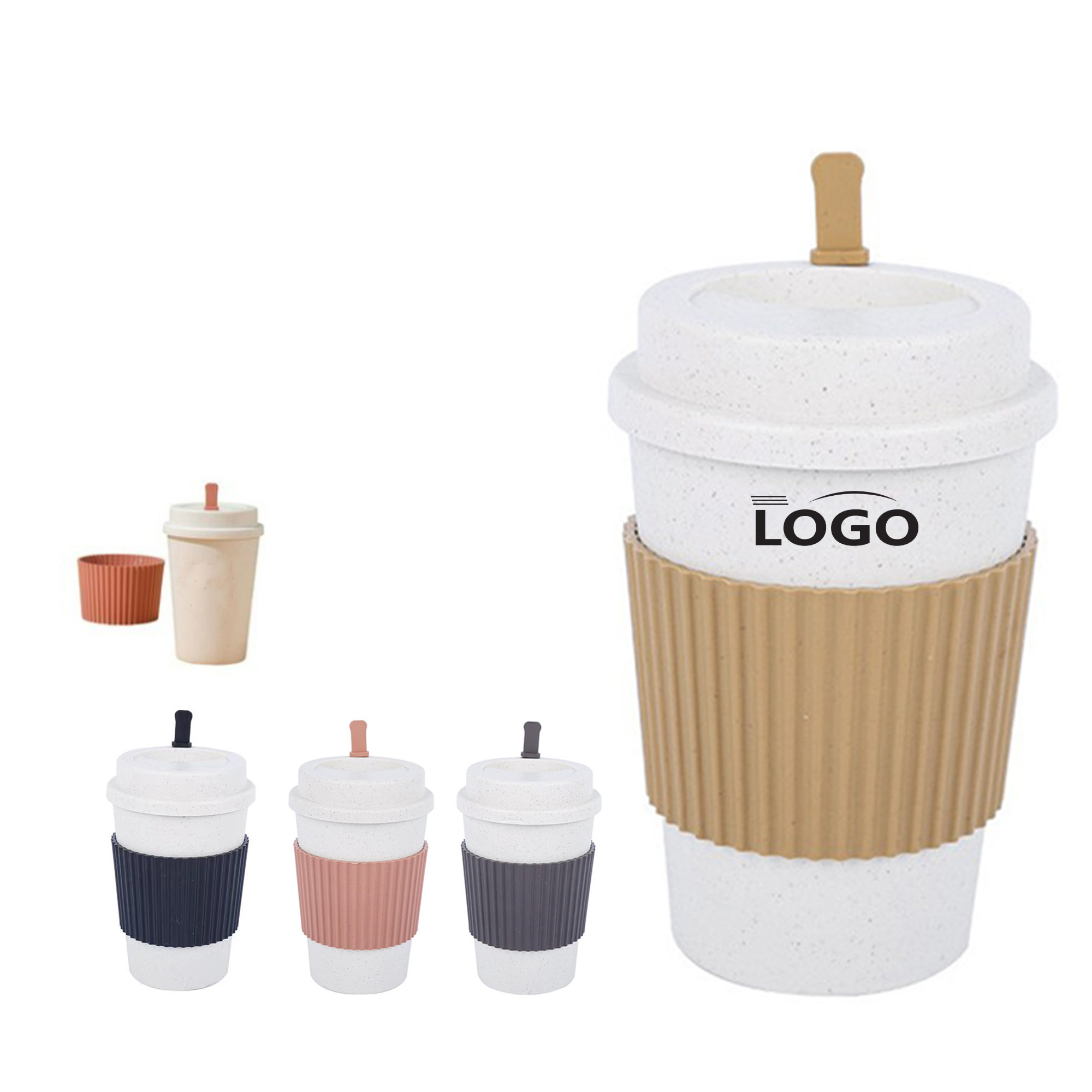 17oz Wheat Straw Travel Coffee Cup 2