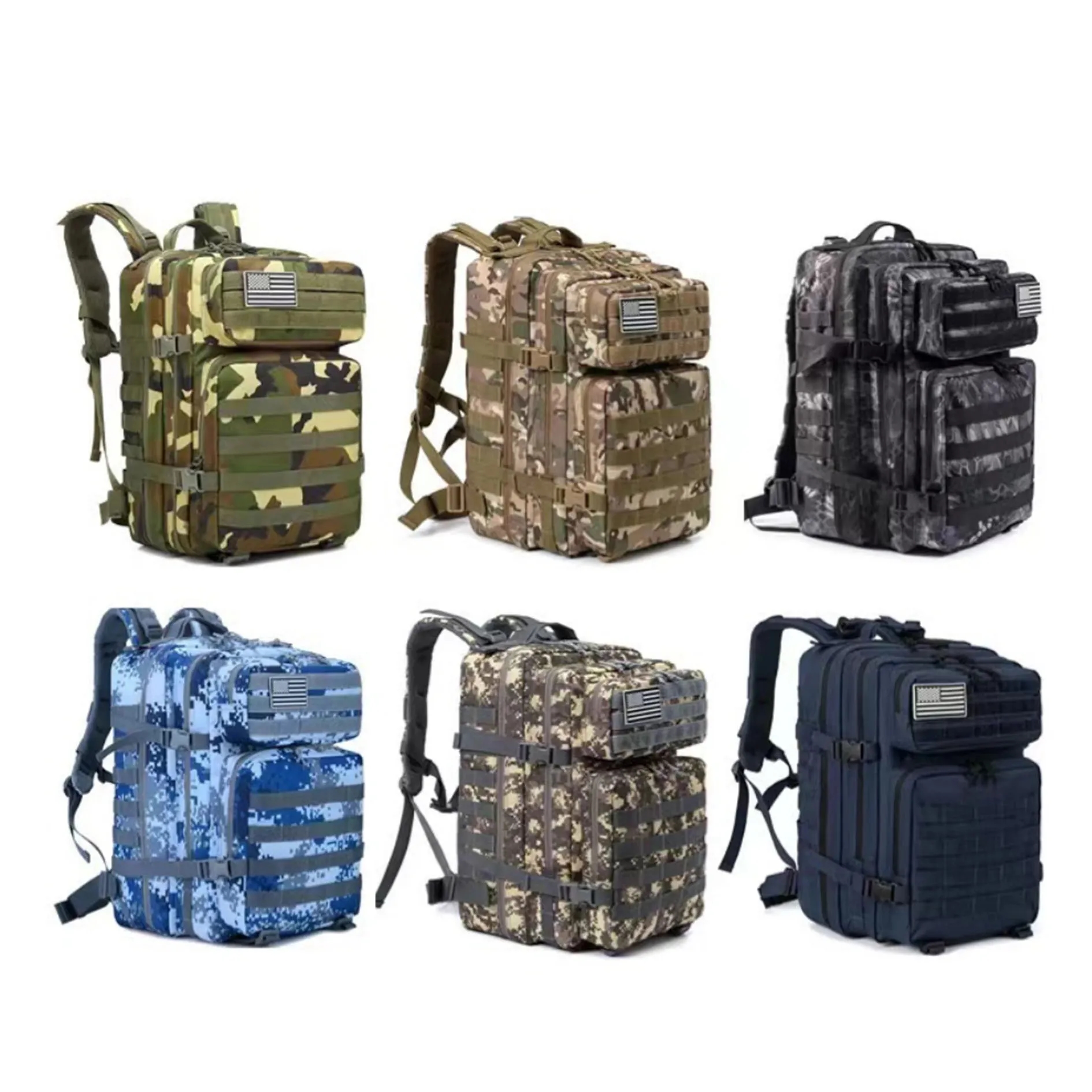 45L Military Tactical Backpack Army Assault Bag 6