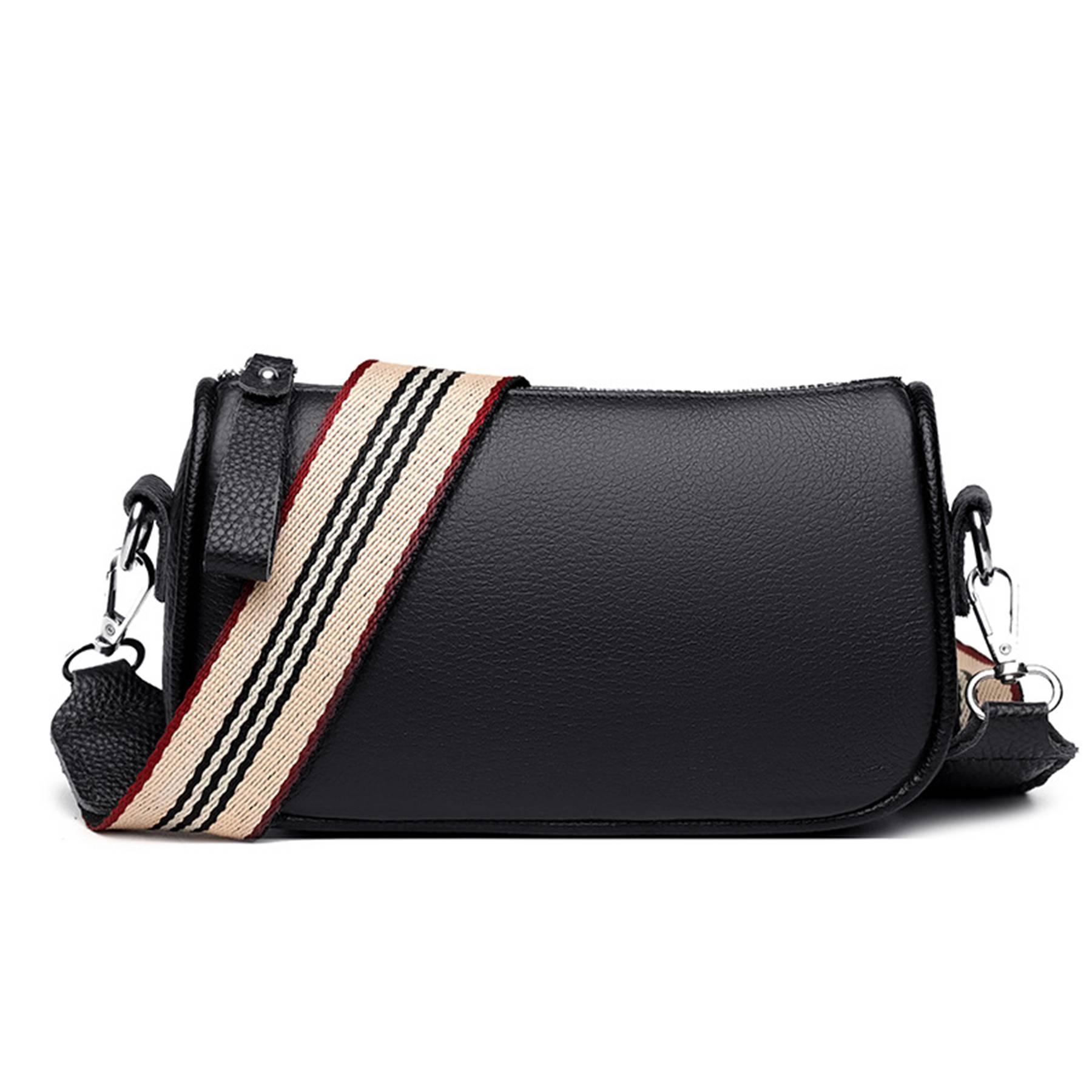 Faux Leather stylish wide shoulder strap cross-body bag 2