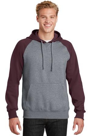 Raglan Colorblock Pullover Hooded Sweatshirt