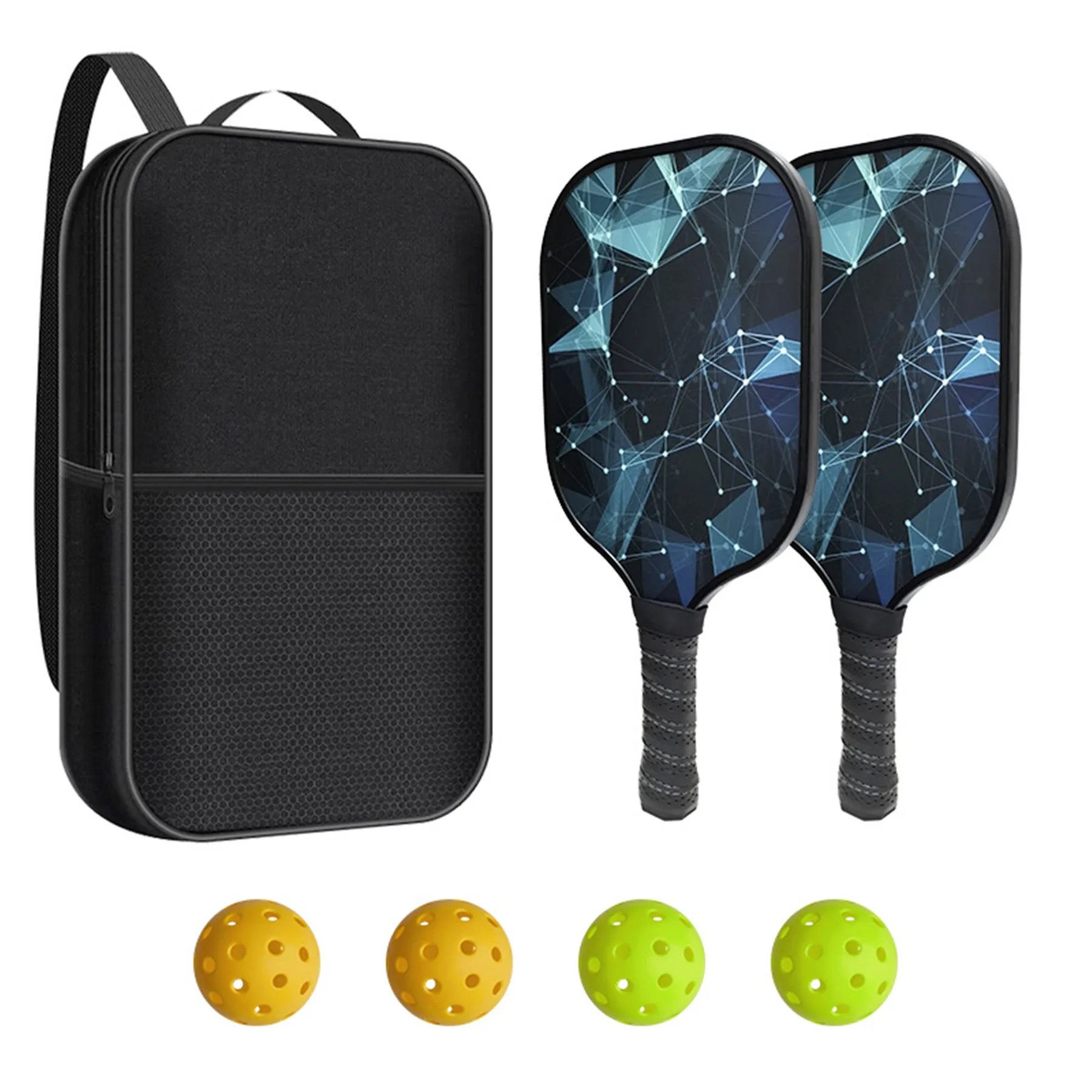 Premium Fiberglass Pickleball Set (2 rackets 4 balls 1 bag) 2