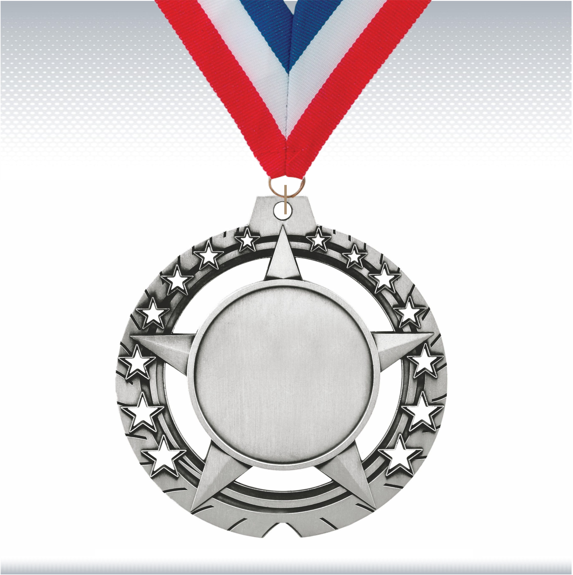 3 3/4" Antique Gold Star Insert Medal 23