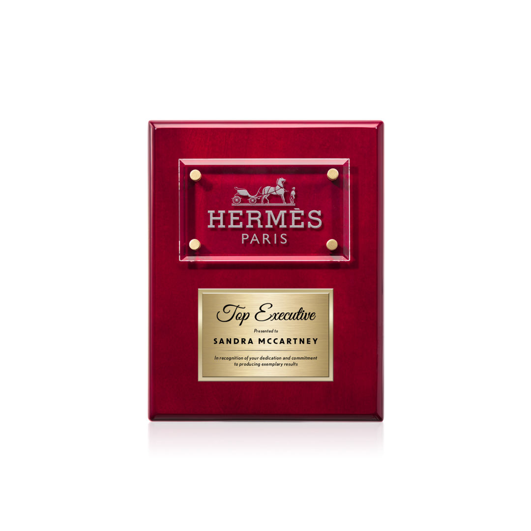 Gossamer Plaque - Rosewood/Gold 1