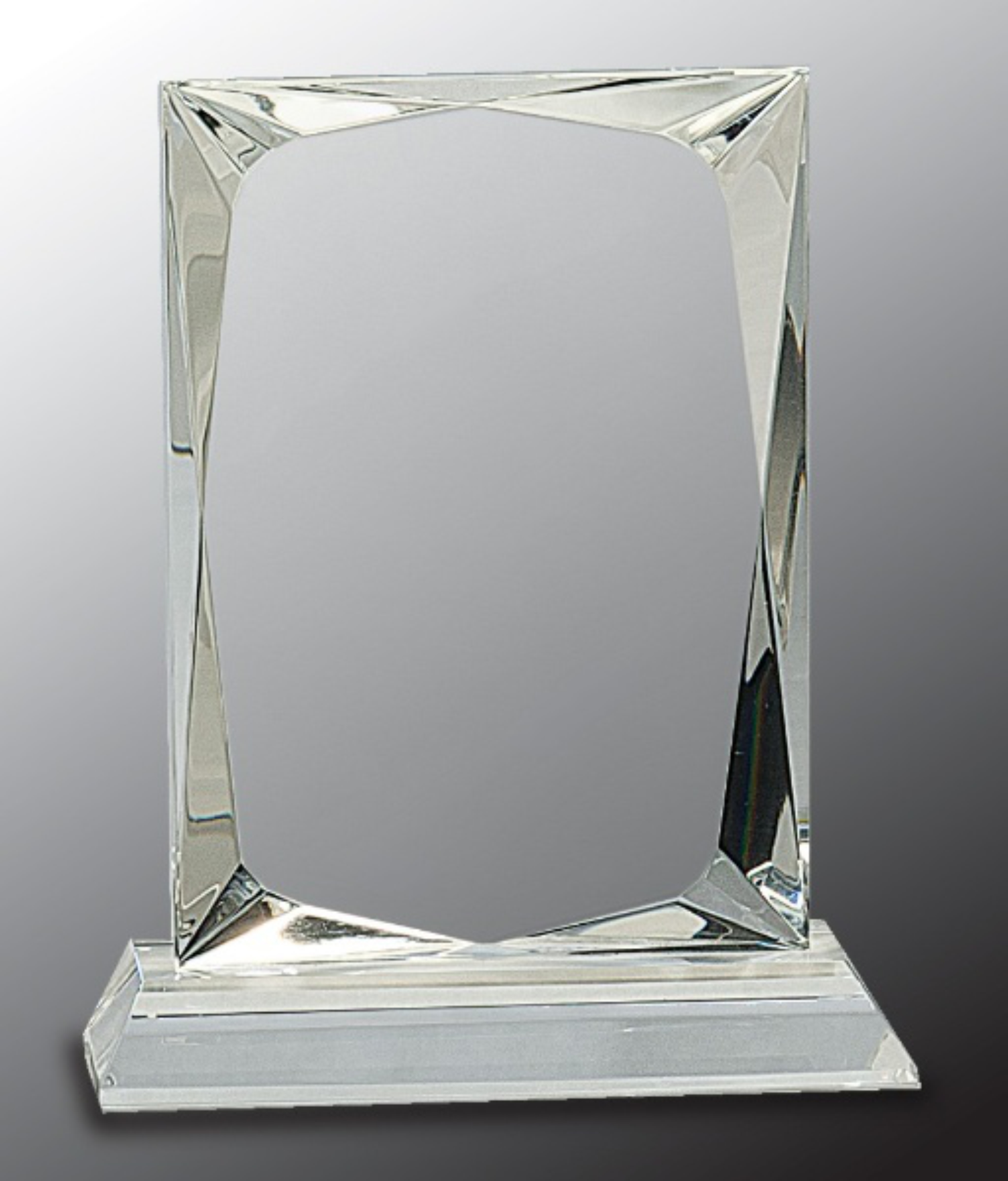 6 1/4" Crystal Rectangle Award on Clear Base 3