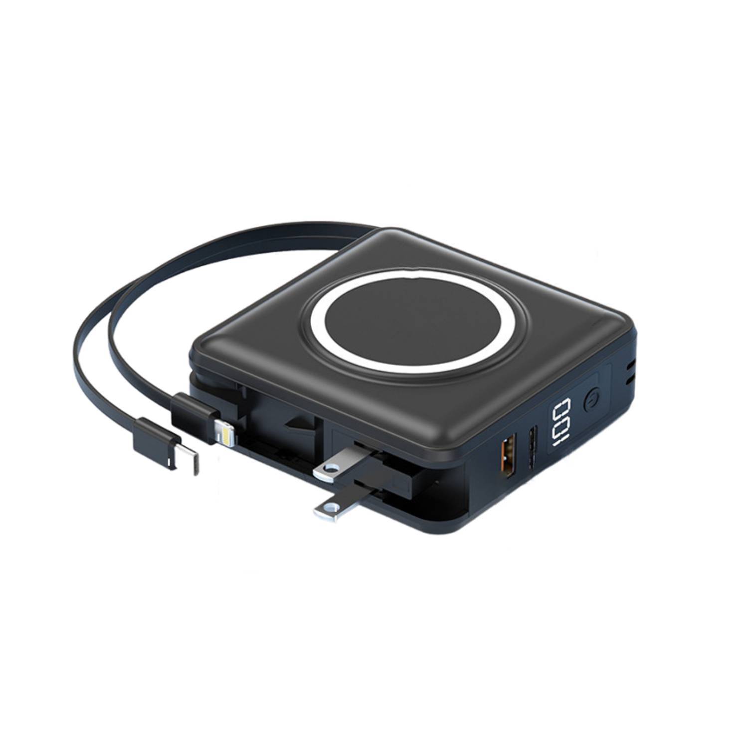 Magnetic Power Bank with Built-in Cable and AC Charger - 15000 mAh 11