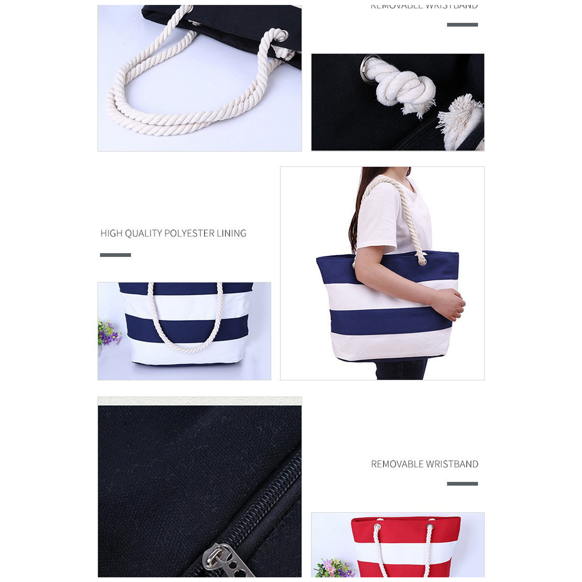 Canvas Carryall with Color Accents, custom tote bag with logo imprint 12
