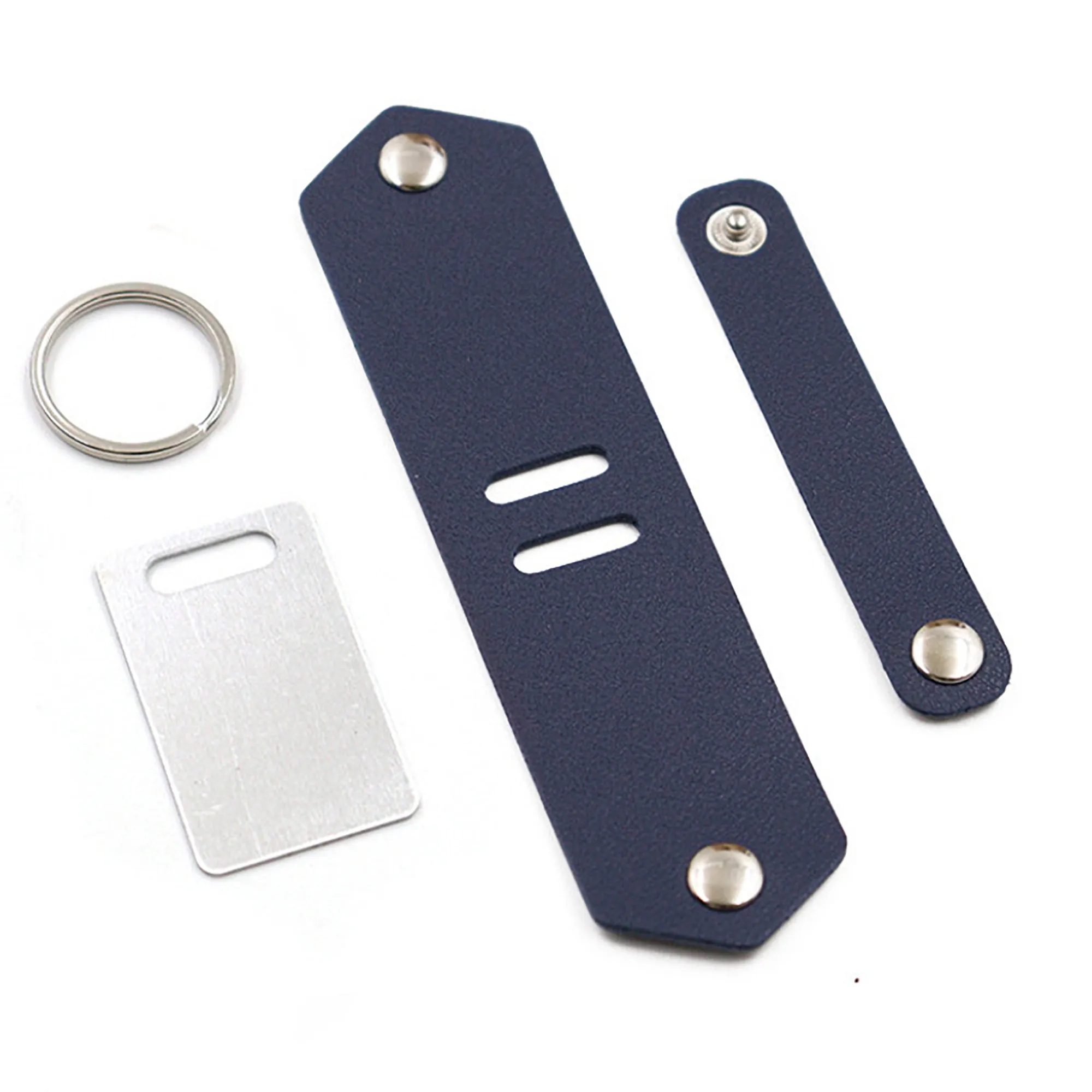 Water Resistant PU Leather Photo Keychain for Travel 10