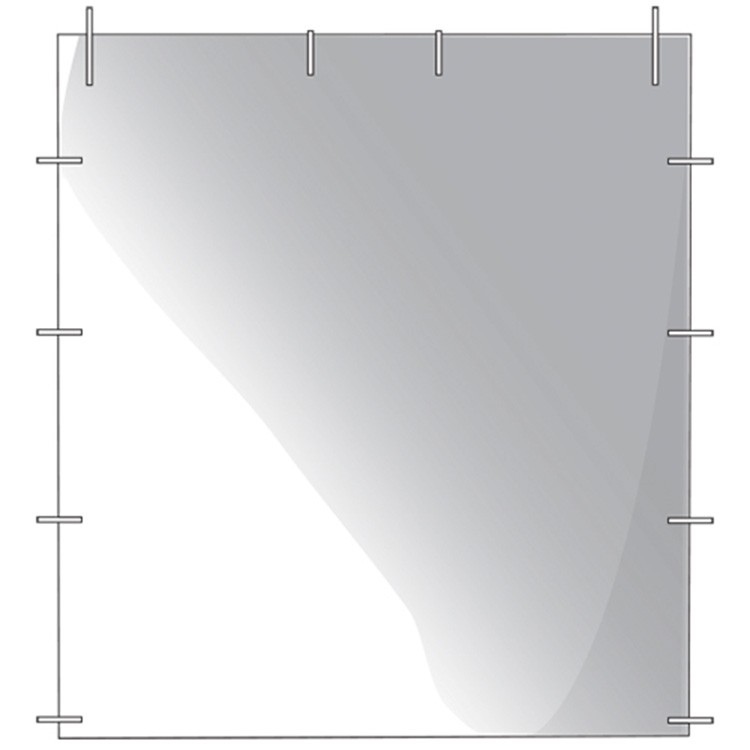8 foot plain white side panel 2