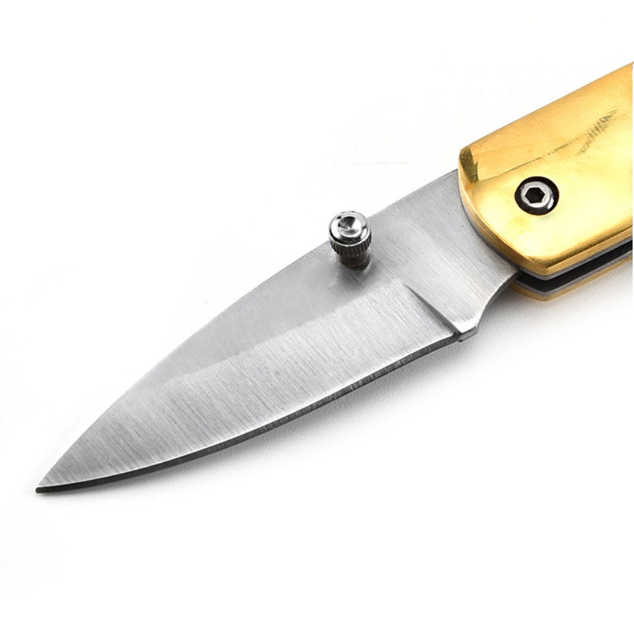 Stainless Steel Folding Pocket Knife with Key Chain 1