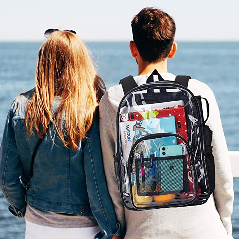 Clear PVC Backpack for Women Men 17