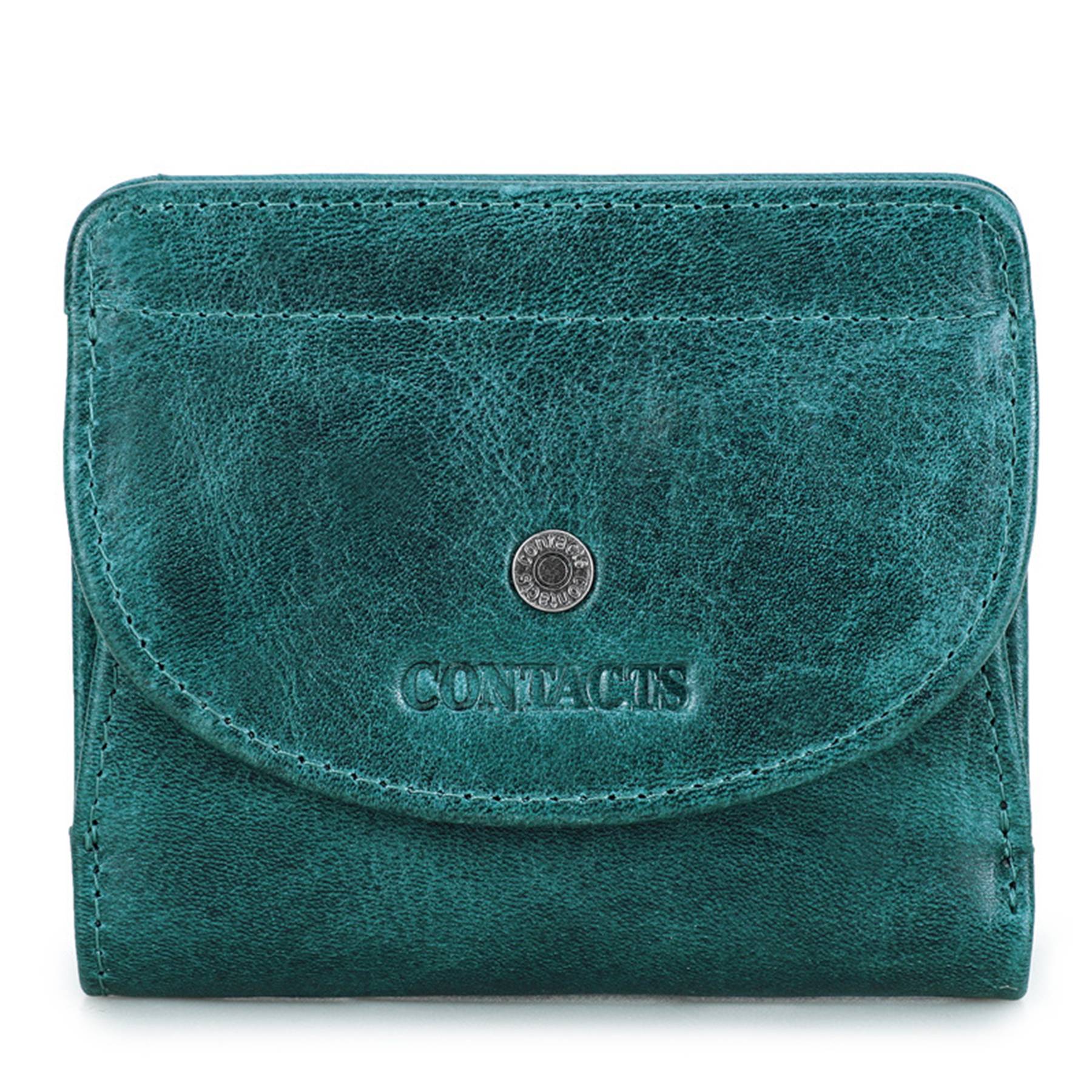 Leather Slim Bifold Purse Card Holder Wallets Women 9