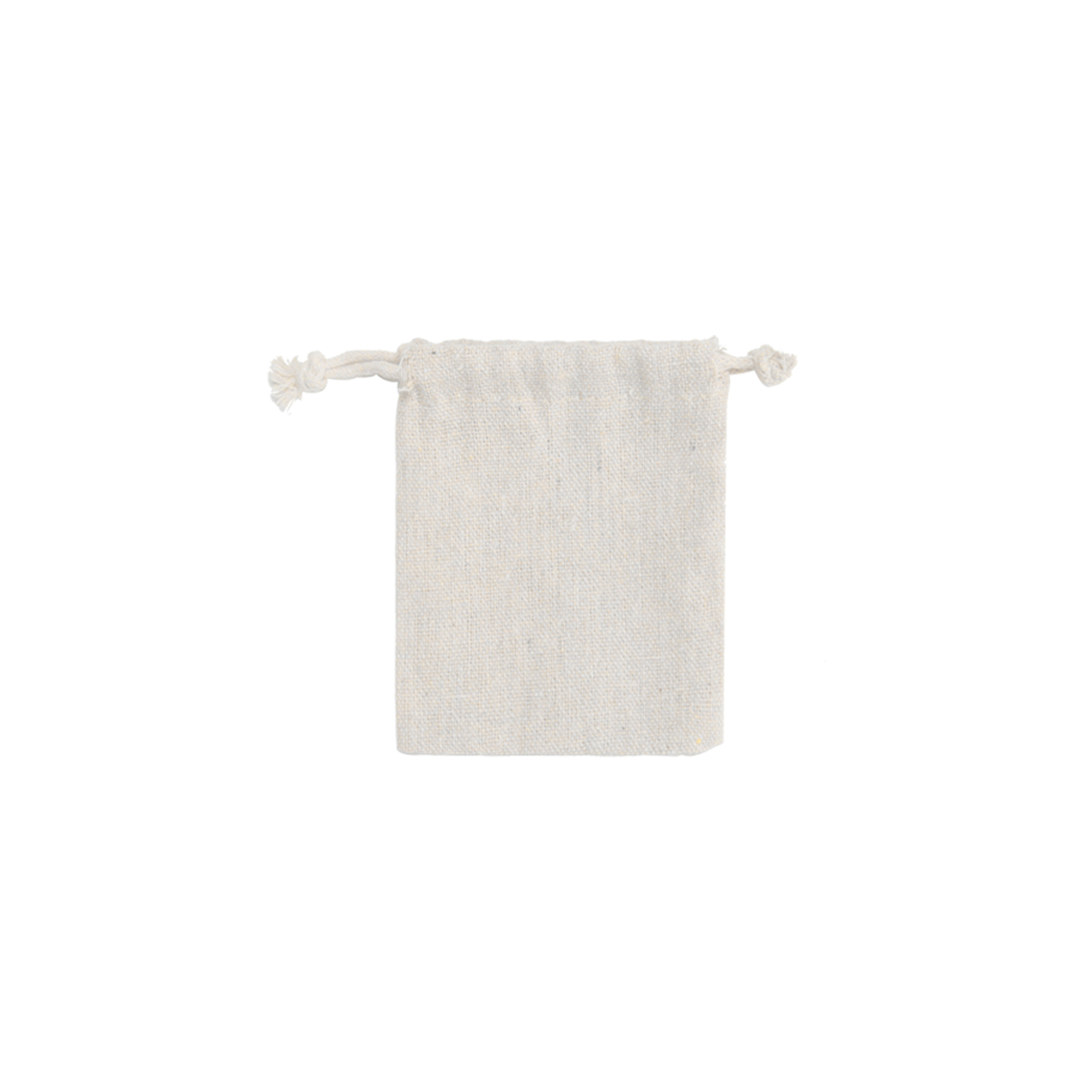 Small Cotton and Linen Drawstring Bag 4