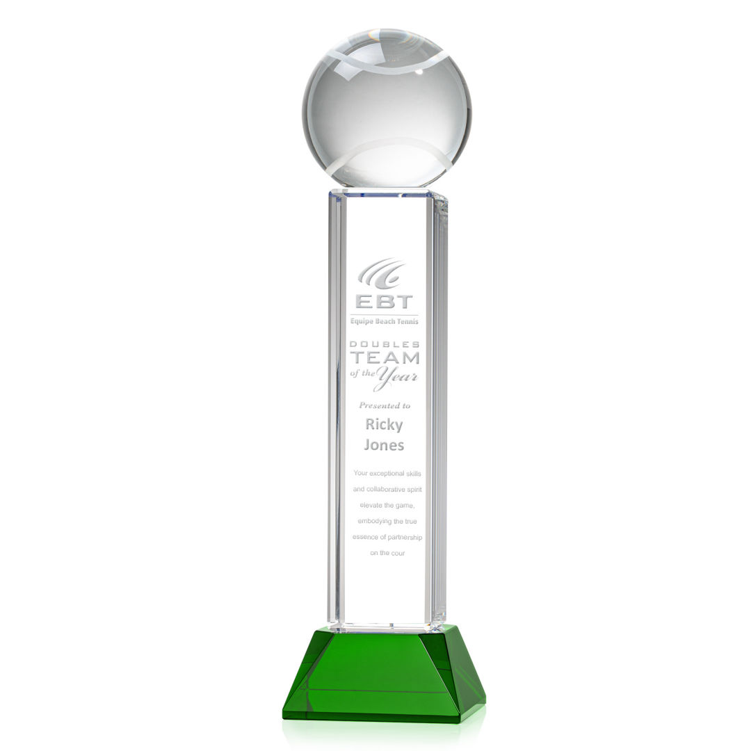 Tennis Ball Award on Stowe Base - Green 9