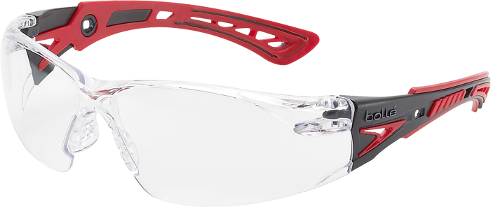 Bollé Rush Plus Temple RED Lens Clear 3