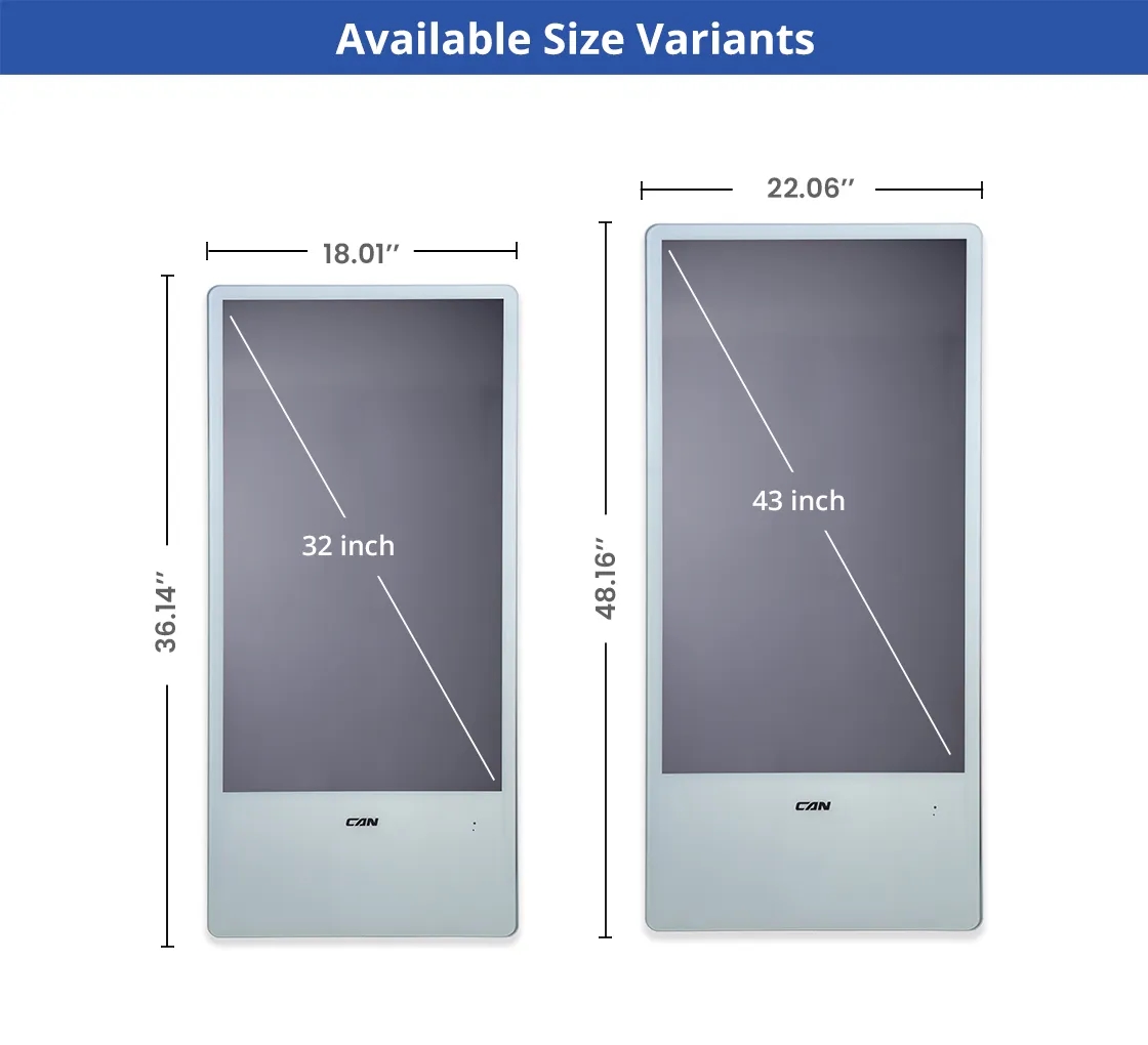 Portable LED Wall Mount Digital Display Signage 32Inch 3