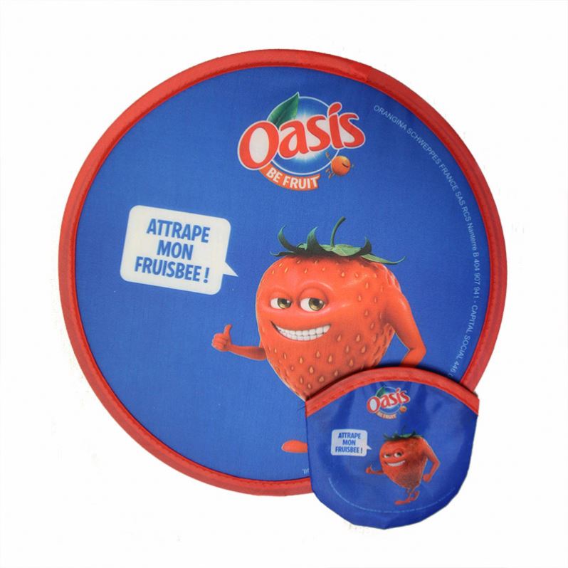 Folding Flyer Disc Hand Fan With Pouch 13