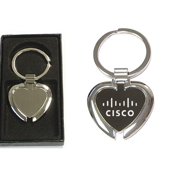 Chrome metal key holder with gift case