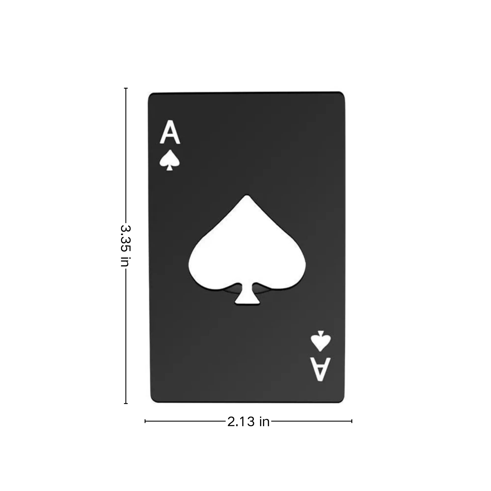 Spade A Playing Card Shaped Stainless Steel Bottle Opener 4