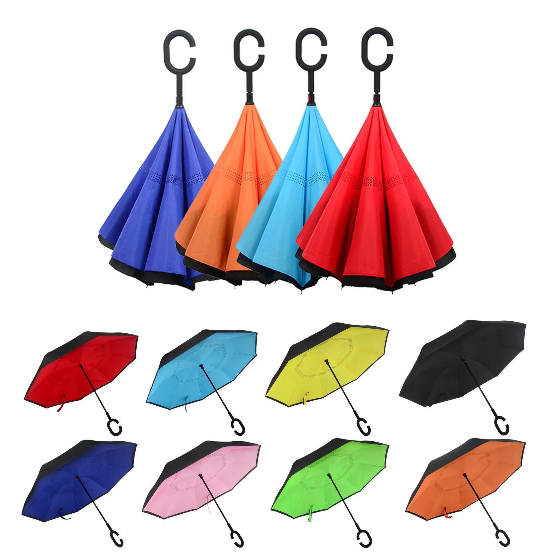 49" Arc Inverted Reverse Umbrella MOQ50