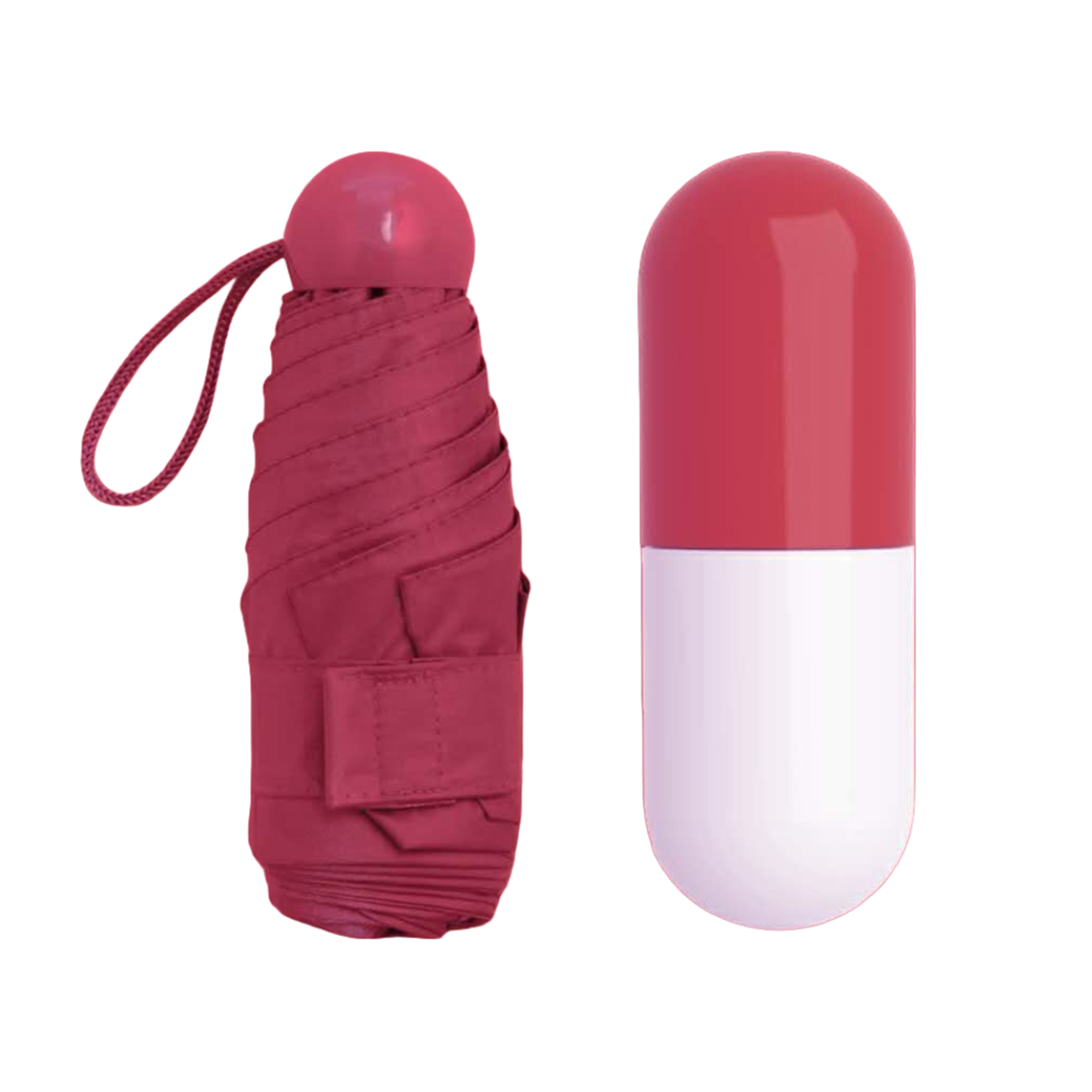 Mini Capsule Case Travel Umbrella 33" Length X 33" Width X 21" Height 2