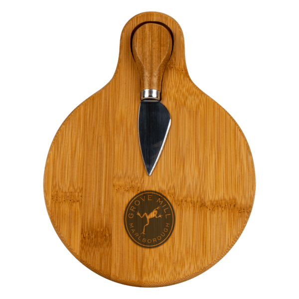 Small Bamboo Cutting Board with Cheese Knife 11