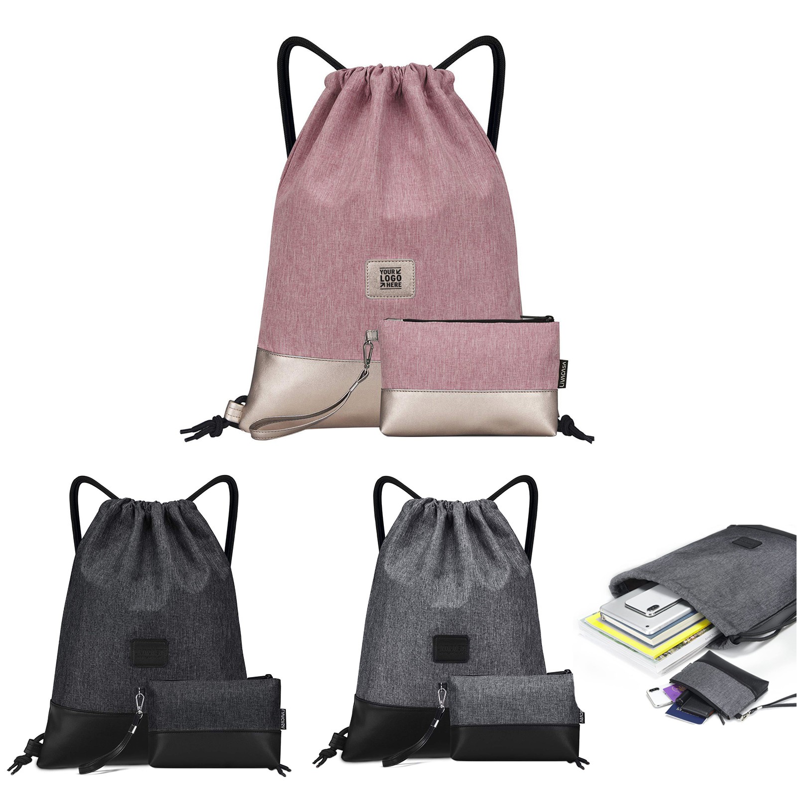 Rope Type Sports Fitness Waterproof Backpack 2