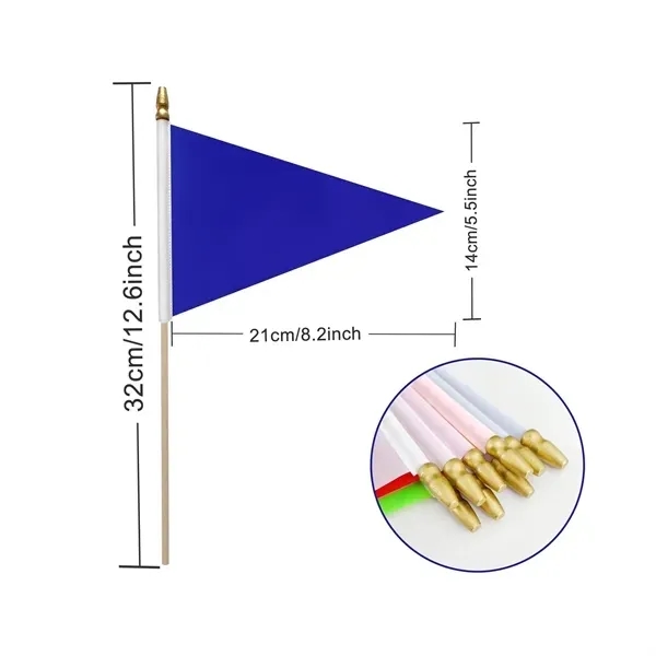 Colorful Pennant Flags with 5x8-Inch Small Triangle 16