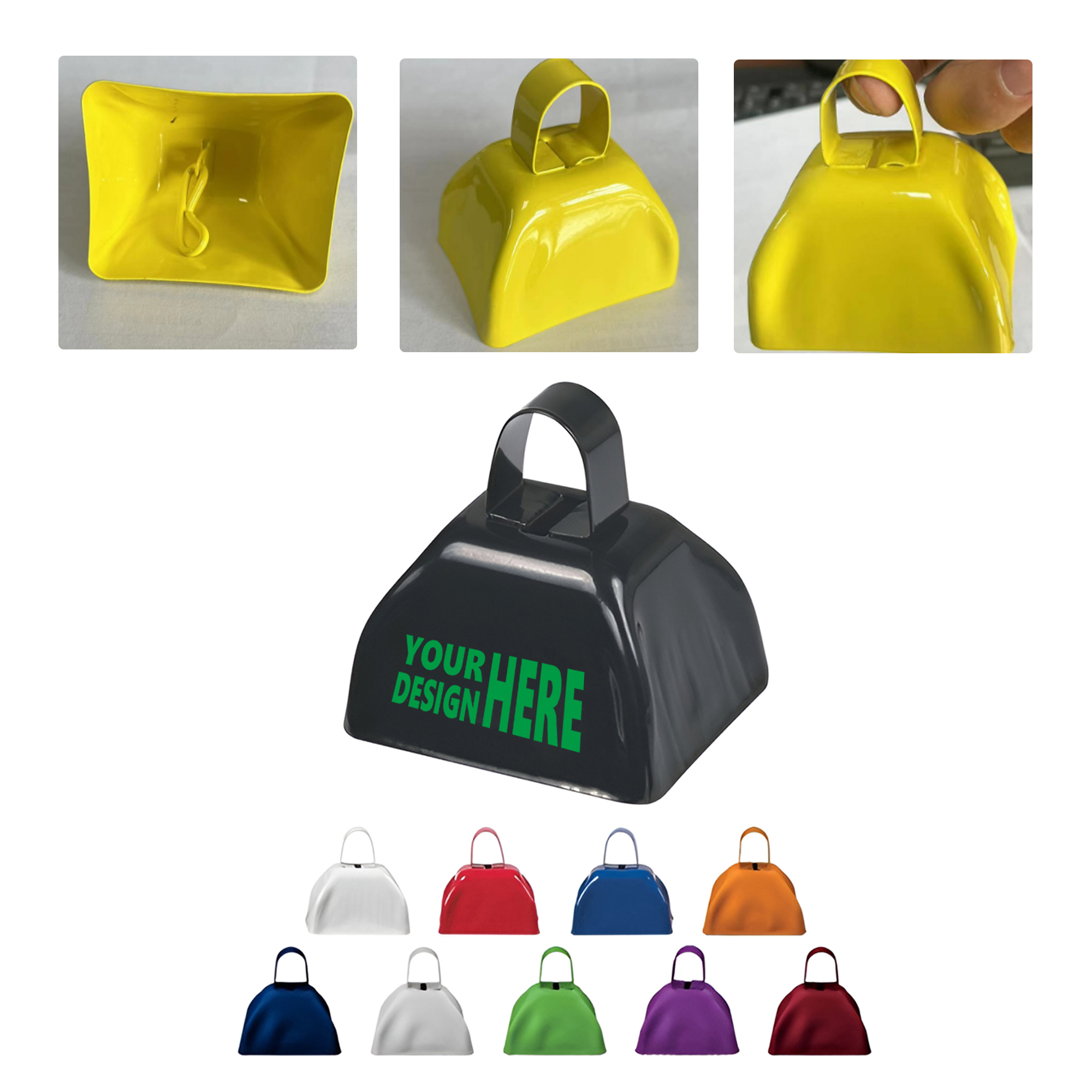 MOQ50 Personalized Classic Color Cowbells for Events 2