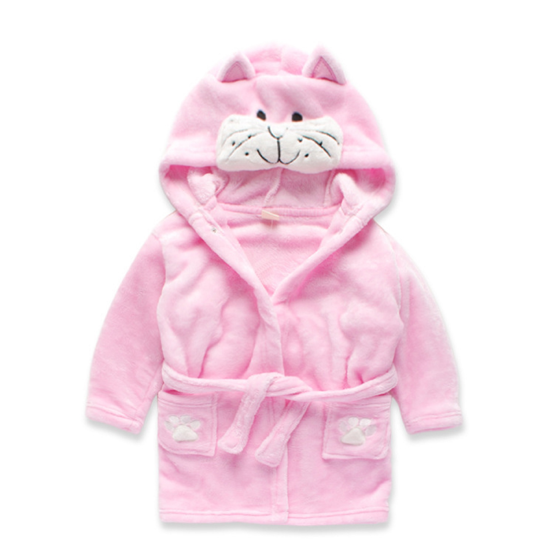 Unisex Baby Plush Animal Face Robe 1