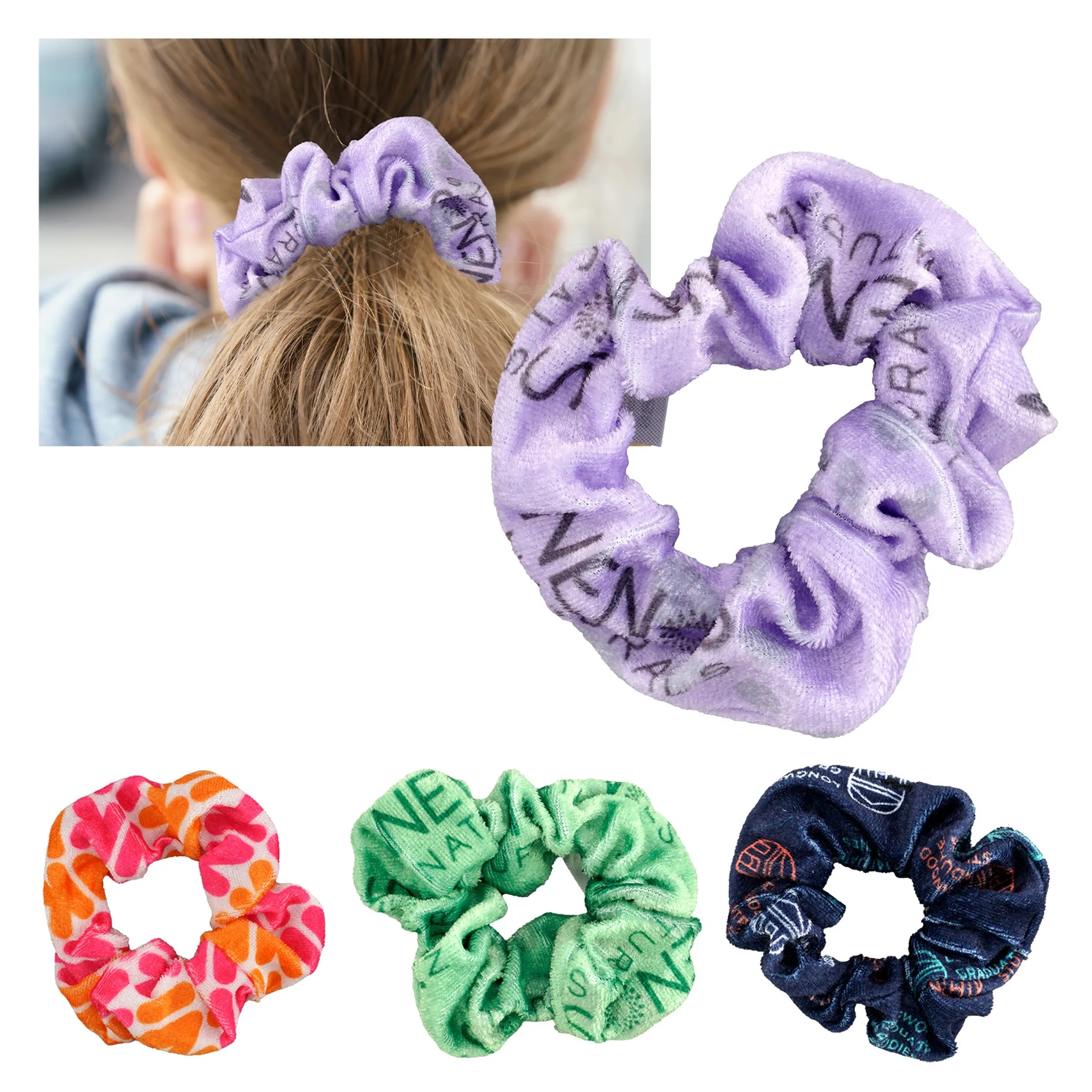 FULL COLOR VELVETY HAIR SCRUNCHIE