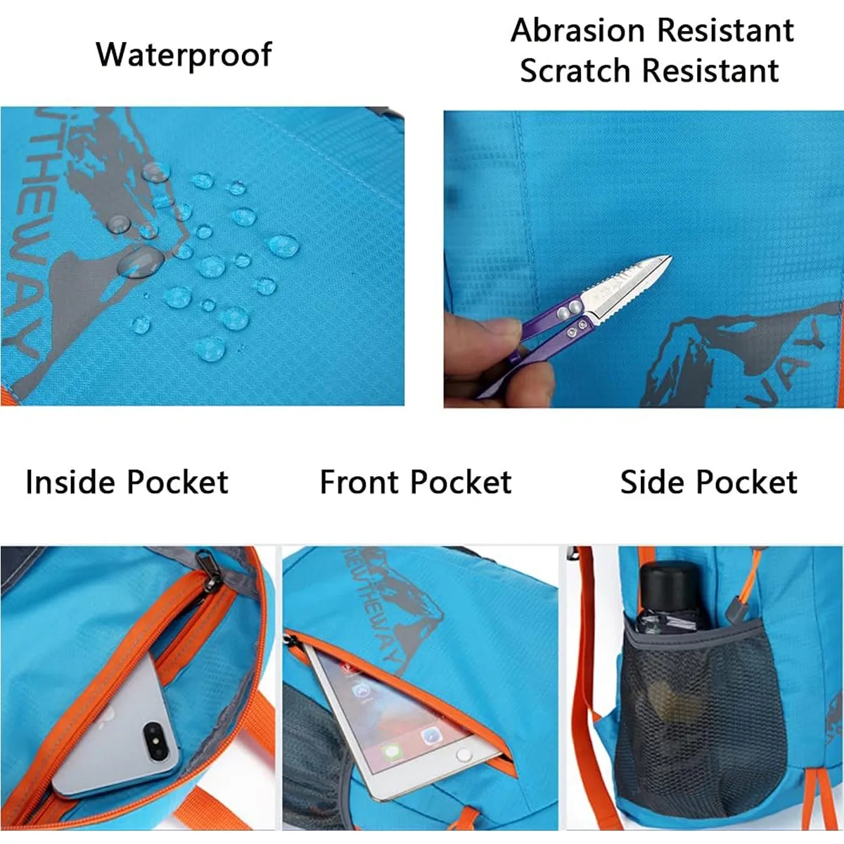 Foldable Waterproof Lightweight Hiking Travel Backpack 3