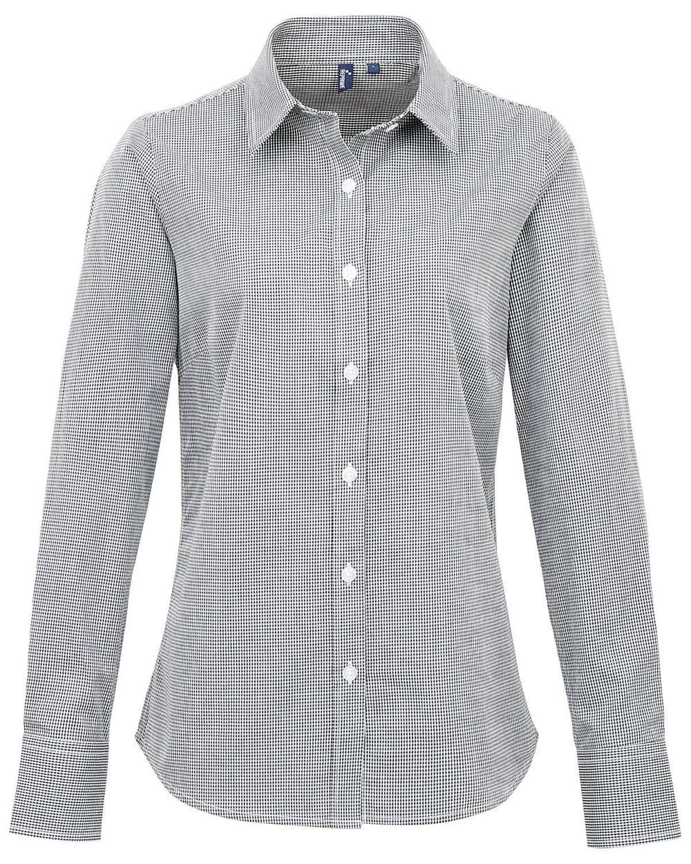 Women's Microcheck Gingham Cotton Shirt - RP320 32