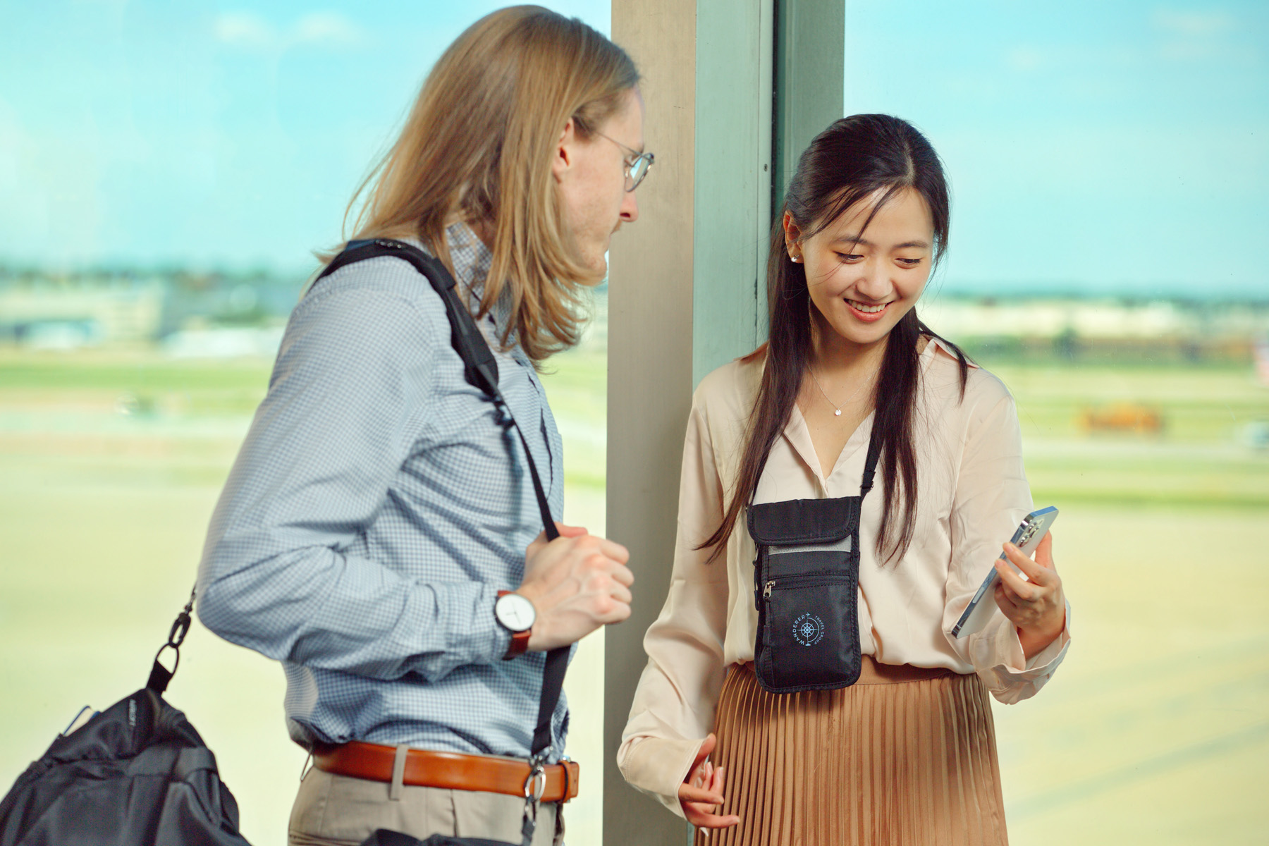 AeroLOFT® Jet Black Safety Organizer Neck Wallet 3