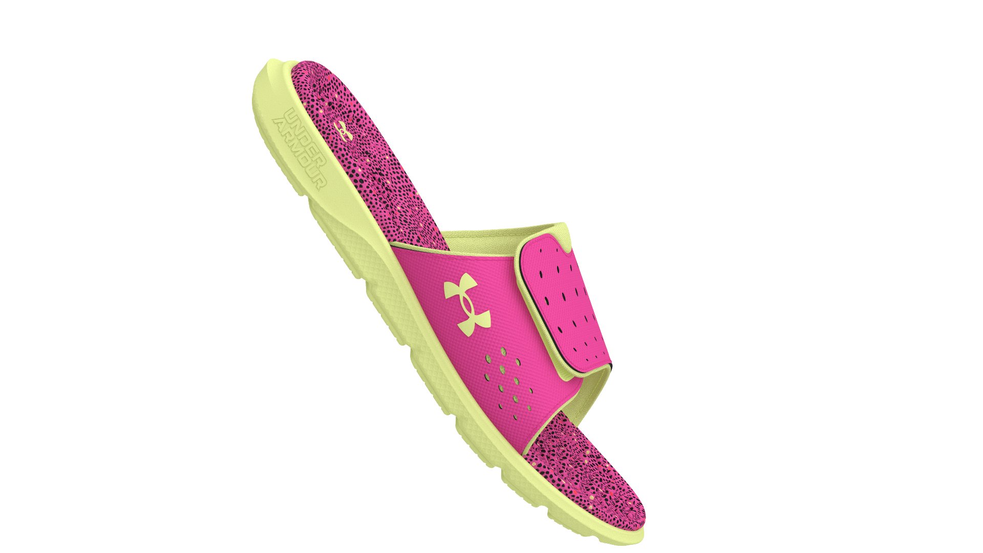 UA Ignite Pro Graphic Footbed Girls' Slides 7