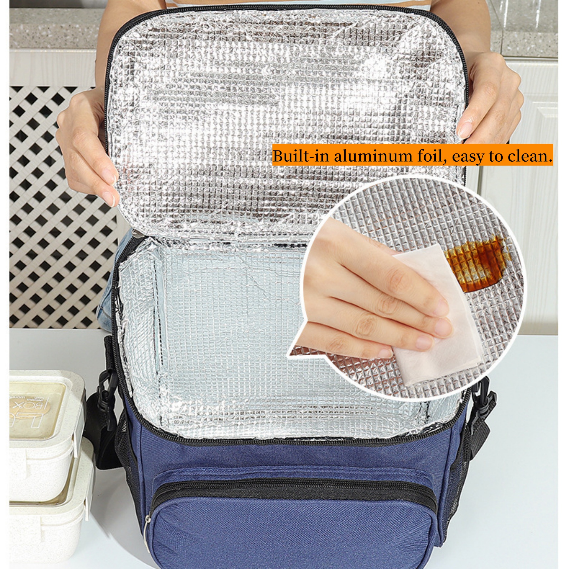 Reusable Insulated Lunch Box Cooler Bag 3