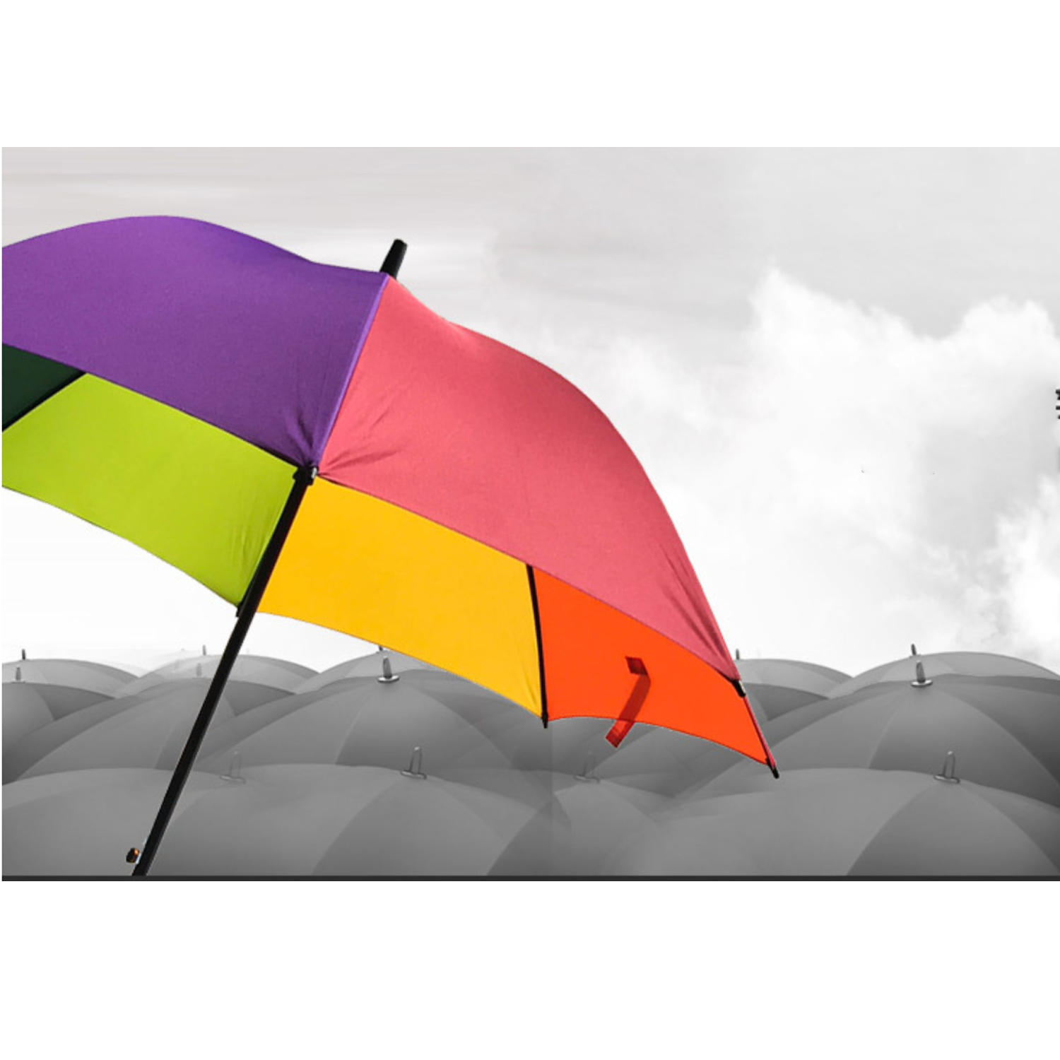 Umbrella Mass Wholesale Automatic Double Bone Bend Handle 3